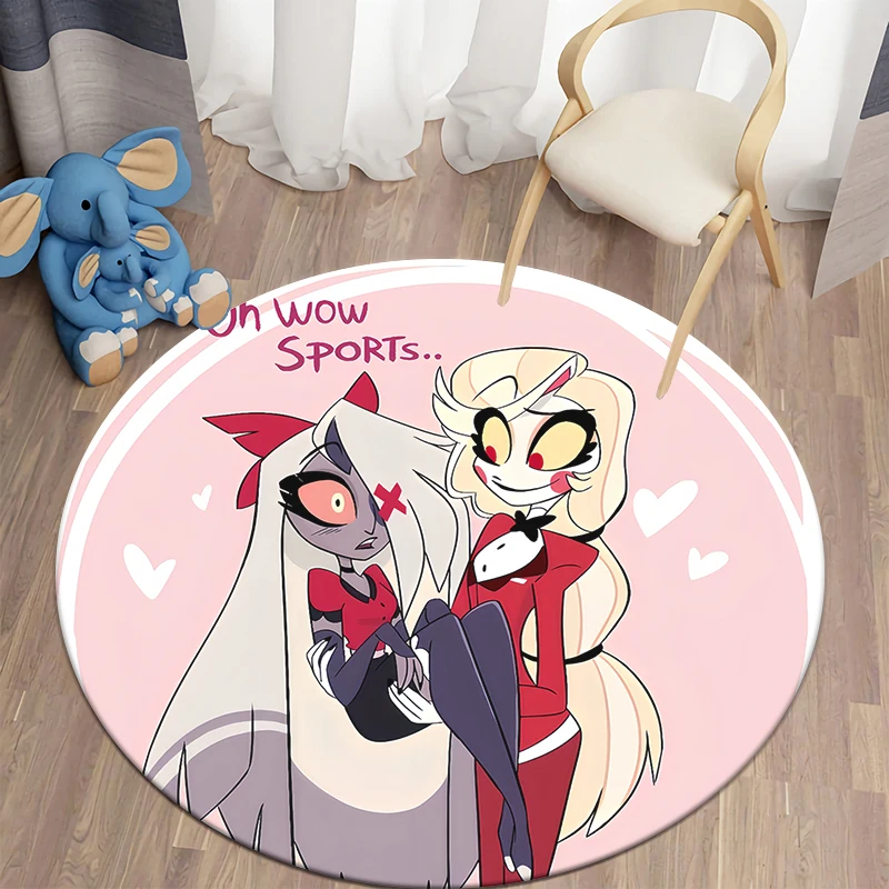 C-H-azbin H-otel HD Printed Pattern Circular Carpet,Bedroom Rug,Use Non-slip Floor in Living Room,Bathroom,Door,Outdoors Mat.