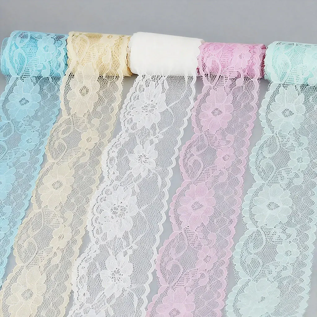 (10 yards/roll) 65mm lace fabric Webbing Decoration packing Material rolls wholesale