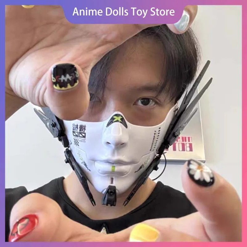 

Кибер-панк-маска, костюмы для косплея на Хэллоуин, механический солдат, полумаска с крыльями, карнавальный комиксов, вечерние реквизит, подарок