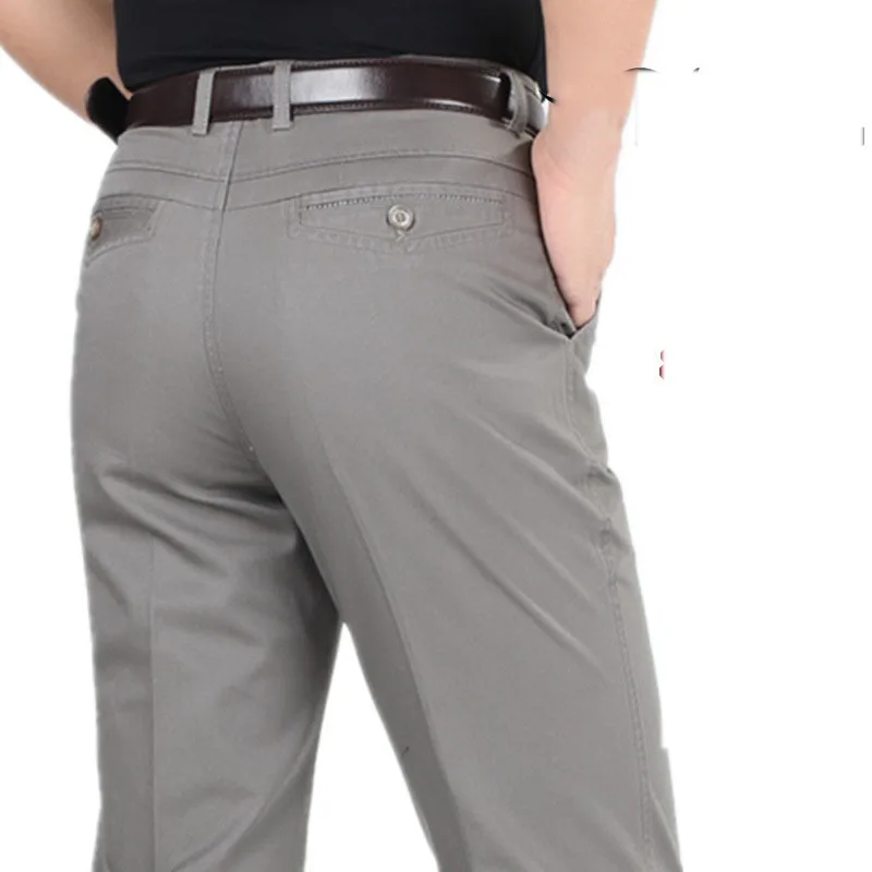 MRMT-Pantalones informales para hombre de mediana edad, pantalón holgado y fino de cintura alta, novedad de 2024