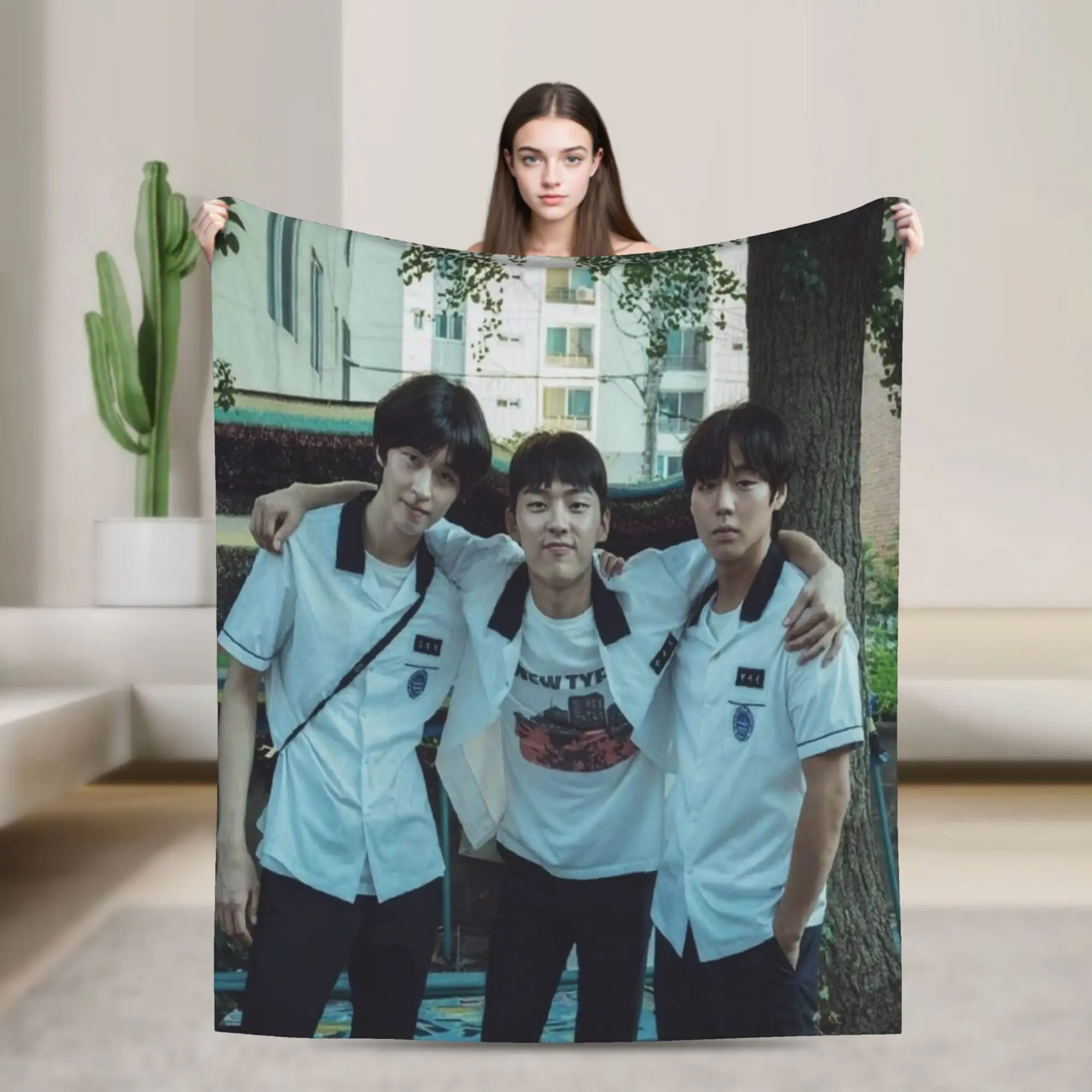 Hot Kdrama Weak Hero Class Blanket Quality Warm Soft  Throw Blanket Winter Boy Girl Couch Chair Sofa Bed Novelty Bedspread