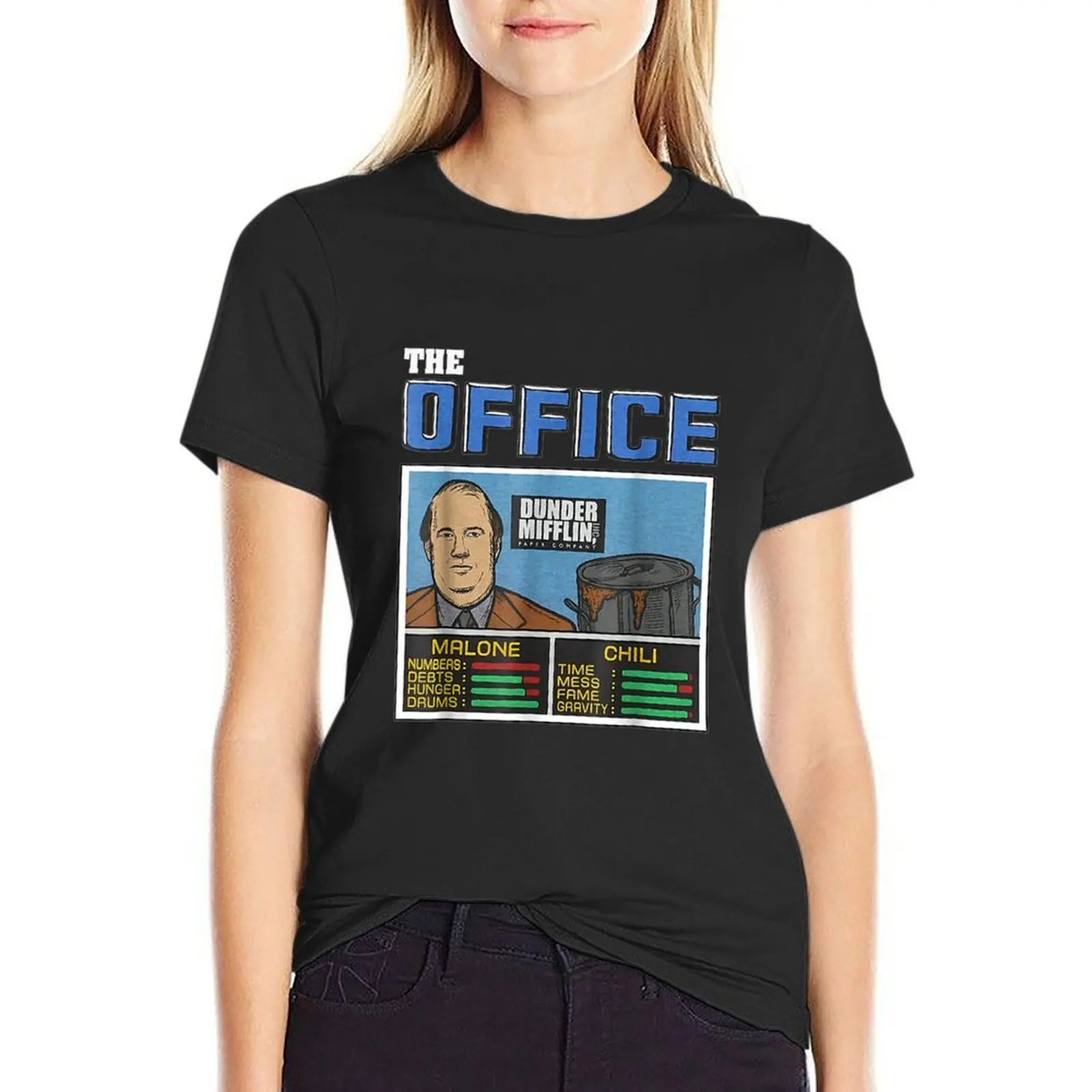 The-Office-Jam-Kevin-And-Chili-The-Office-Malone-And T-Shirt Blouse tees sublime aesthetic clothes western t shirts for Women