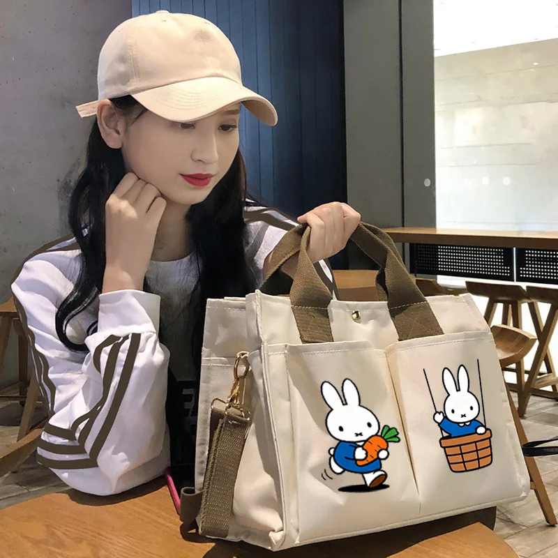 

Kawaii Miffy Rabbit Mommy Bag Корейская ручная сумка на одно плечо для беременных и детей Большая вместительная универсальная сумка для покупок
