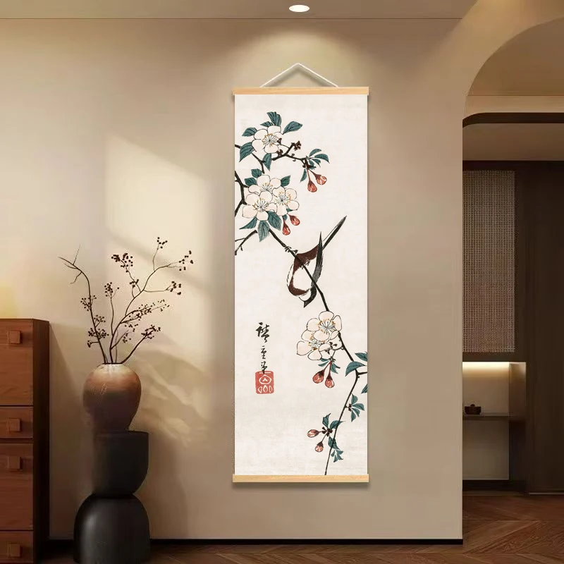 The classic Japanese ukiyo-e style hanging painting of 
