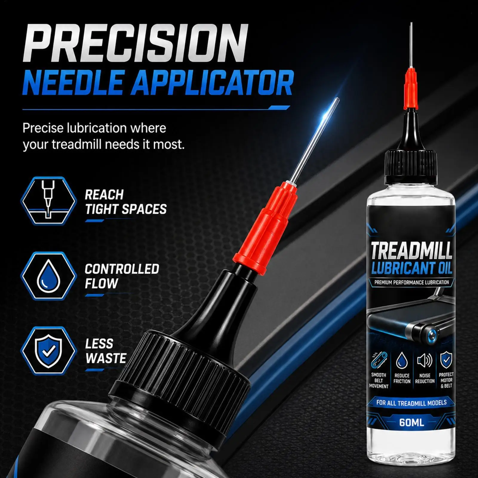 Treadmill Lubricant Anti-Friction Long Lasting Lube 60ml Gym Treadmill Belt Lubricant for Home Gym Equipment Sewing Machine