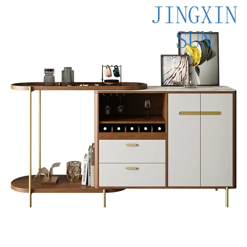 Nordic dining side cabinet modern simple living room rock tea cabinet wine cabinet integrated locker against the wall kitchen