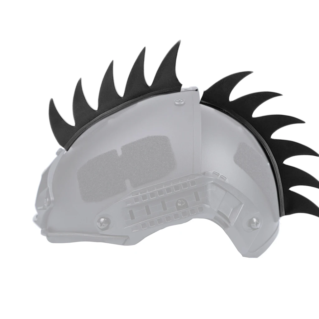 Tactical Helmet Accessories, Mohawk Rubber Saw Blade Helmet Decoration Piece, Helmet Funny Kit, Used for Paintball Outdoor Games