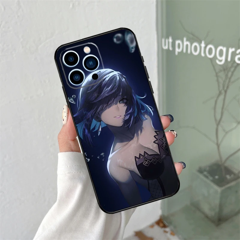 Yelan Genshin Impact Case For iPhone 15 14 Pro Max 11 Pro Max 12 13 Mini X XR XS Max SE 2020 7 8 Plus Phone Cover