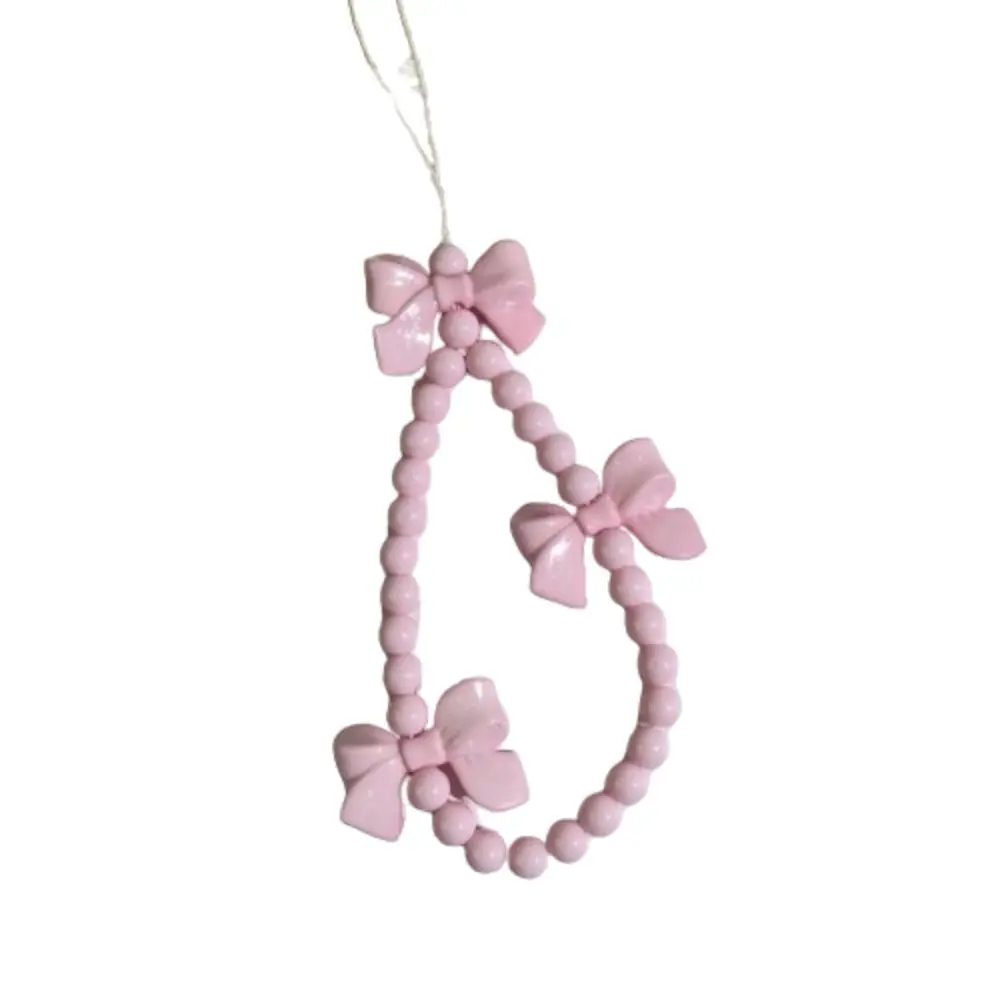 

Sweet Bowknot Phone Lanyard Y2k Harajuku Style Bow Beaded Phone Strap Bowknot Pendant Bowknot Phone Chain Key Accessories