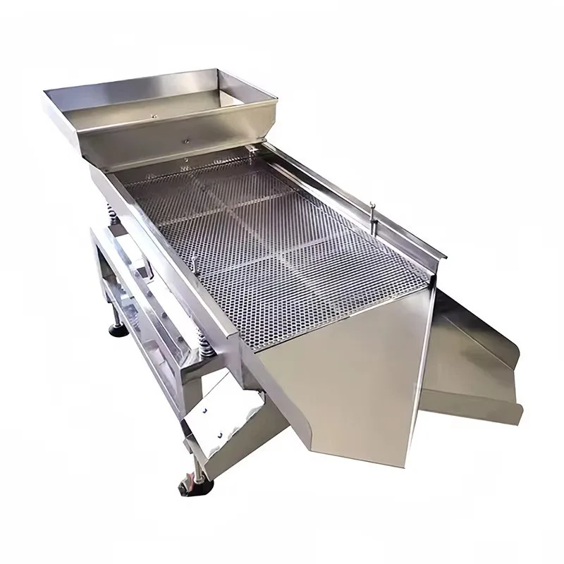 Linear vibration screening machine double-layer 70 * 200cm stainless steel electric material powder screening machine