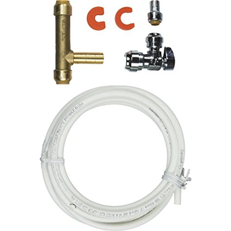 

Ice Maker Connection Kit Push to Connect Brass Plumbing Fittings PEX Pipe Copper CPVC PE-RT 25024