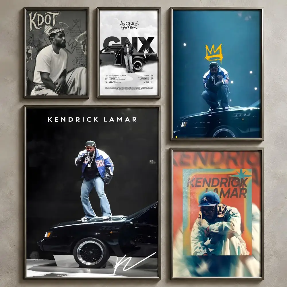 Rapper K-Kendrick Lamar-r Poster Vintage Self Adhesive PP Wall Art Home Bar Bedroom Decor Gift