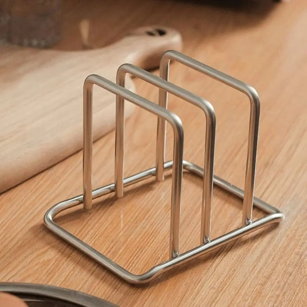 Suporte portátil de placa de corte de aço inoxidável, 2 seccionais, economizador de espaço, organizador de tábua de cortar, à prova de ferrugem, rack de armazenamento de cozinha