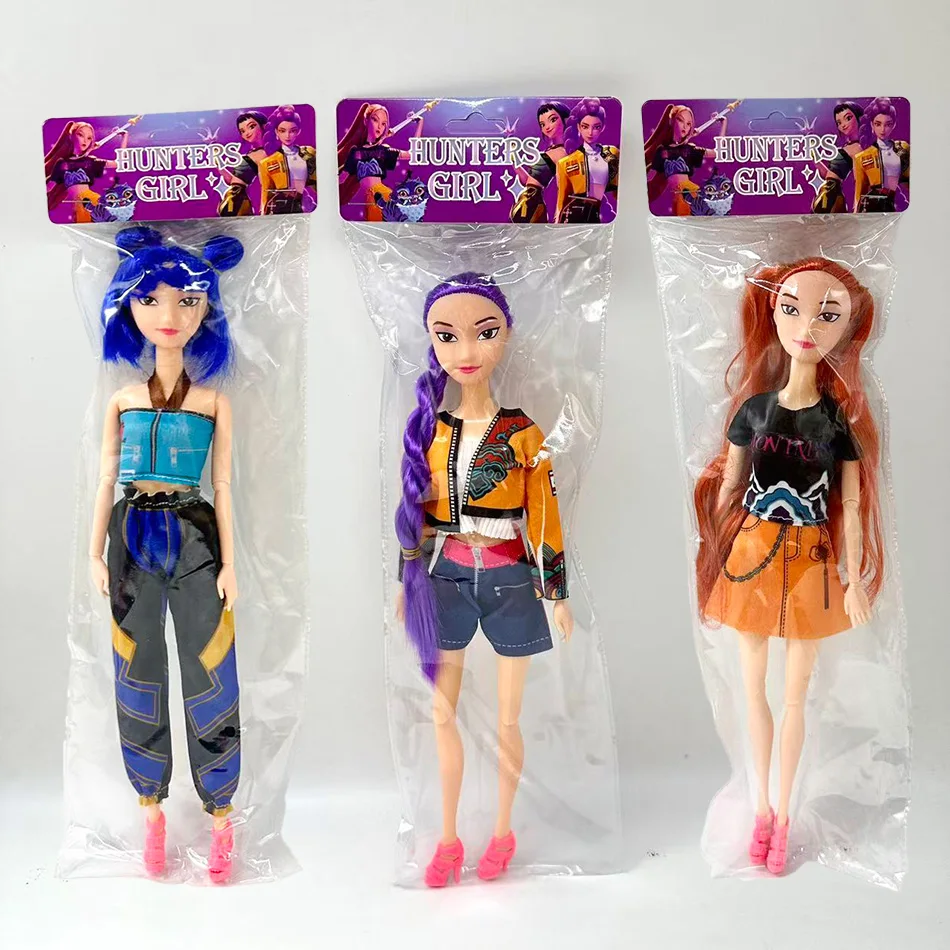 

30 см K-Pop Охотники на демонов Аниме Kpop Girl Group Мультфильм Руми Зои Мира Фигурки Виниловые фигурки Модель Куклы Девушки Рождественский подарок