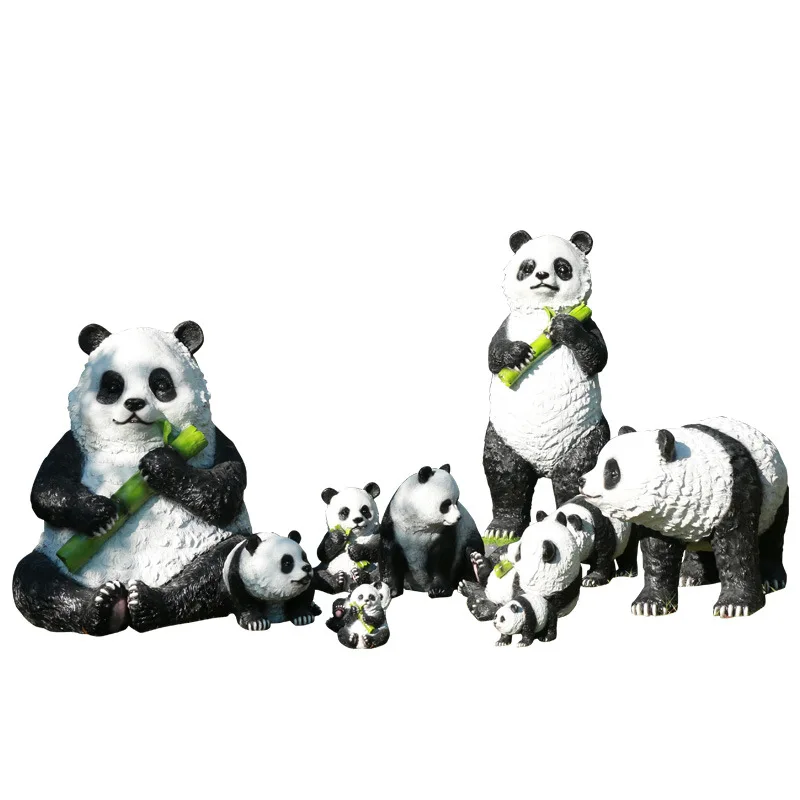 

Simulation panda ornament outdoor fiberglass animal sculpture garden landscape garden decoration small panda