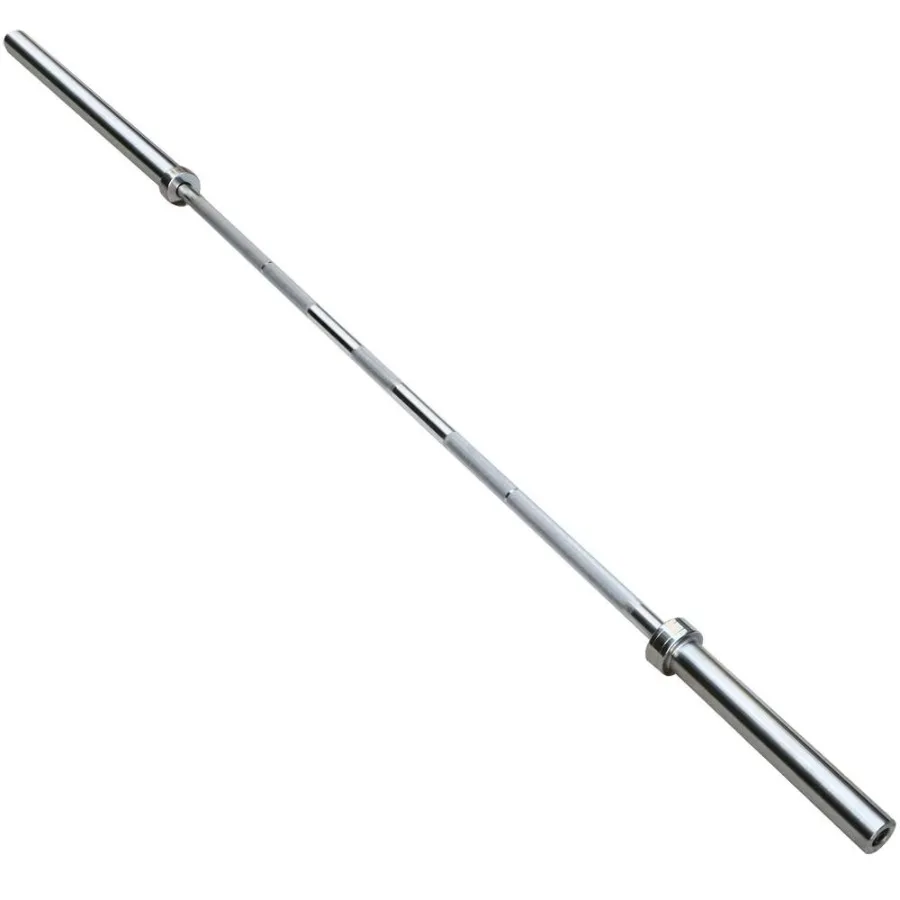 Easyfashion 7FT Chrome Olympic Barbell Bar Weight Lifting Gym Workout 35 Lb