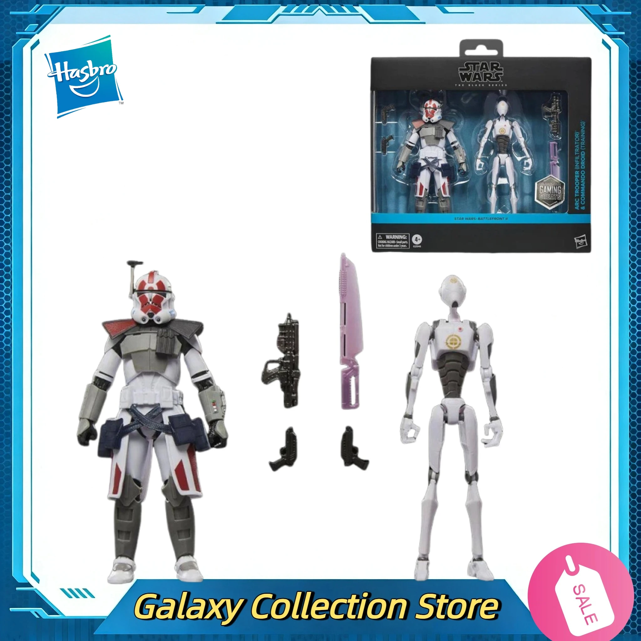 

In-Stock Hasbro STAR WARS The Black Series ARC Trooper (Infiltrator) & Commando Droid (Training) 2-Pack-Set Figure Model Toys