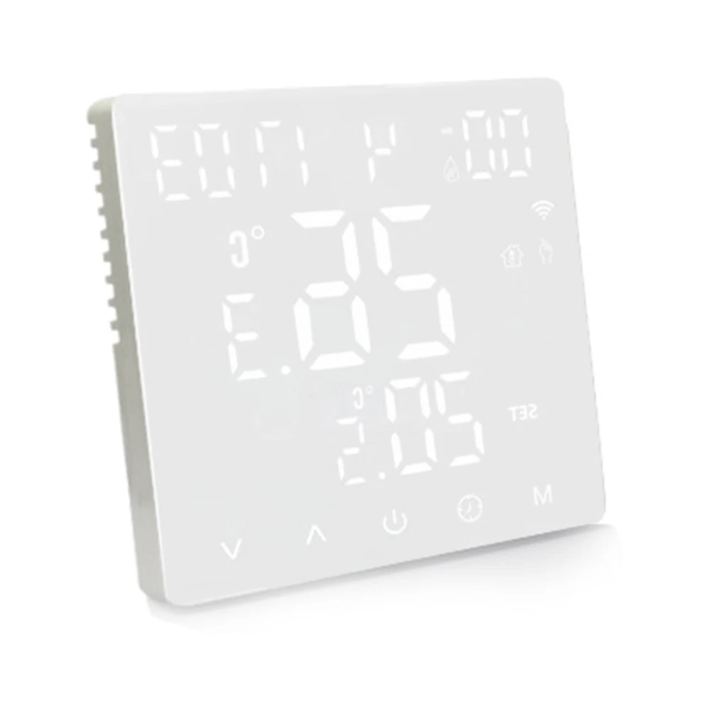 Energy Saving Thermostat Floor Heating Home Heating Management 300cm External Sensor AC180-260V Compatible Acrylic Panel