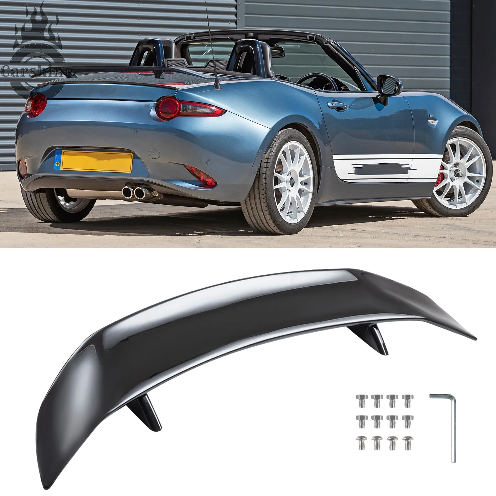 

Miata Glossy Black 46" Car Rear Trunk Spoiler Lip Wing Racing For Mazda MX-5