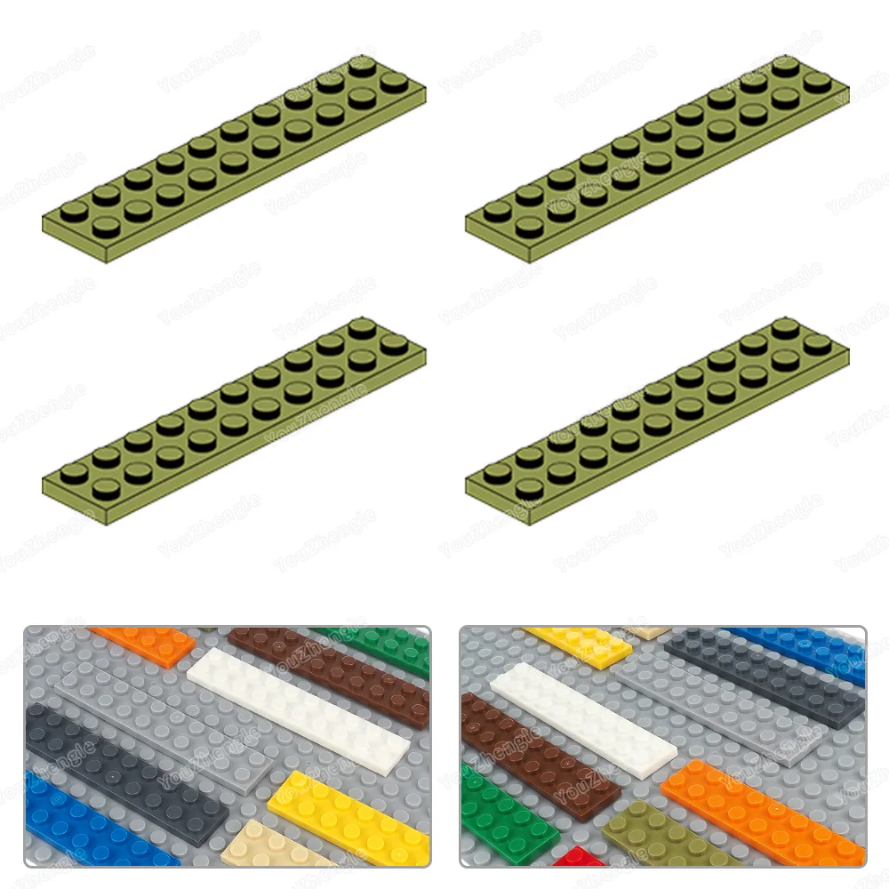 3832 Baustein Grundplatte 2x10 Teile Montage MOC Figuren WW2 Straße Szene Mecha Getriebe Set Szene Modell Teile geschenke DIY Spielzeug