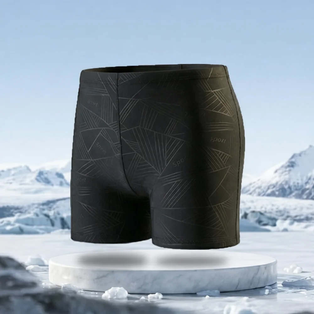 Mens Beach Shorts Shark Skin Style Loose Swimming Trunks Quick Drying Fabric Comfortable Athletic Swimwear For Pool Vacation