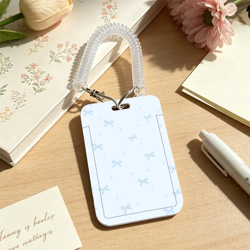 Card Sleeve for Pendant Keychain Student Bus/Meal Card Protection Case Kpop Photocard Holder Credential Badge Holder