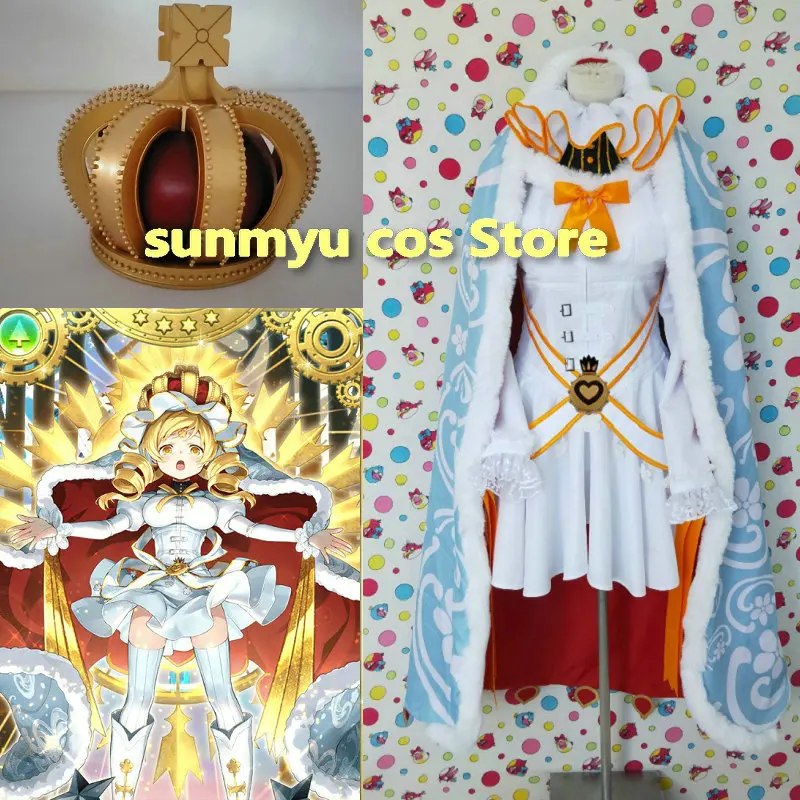 Puella Magi Madoka Magica Holy Mami Cosplay Costume Full set Crown Cape Dress