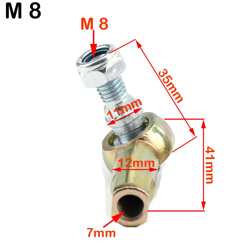 1Pair M8-M8 M10-M10 Tie Rod End Kits Ball Joint Fit For China 49CC 50CC Electric MINI ATV Go Kart Karting Buggy Quads Bike Parts
