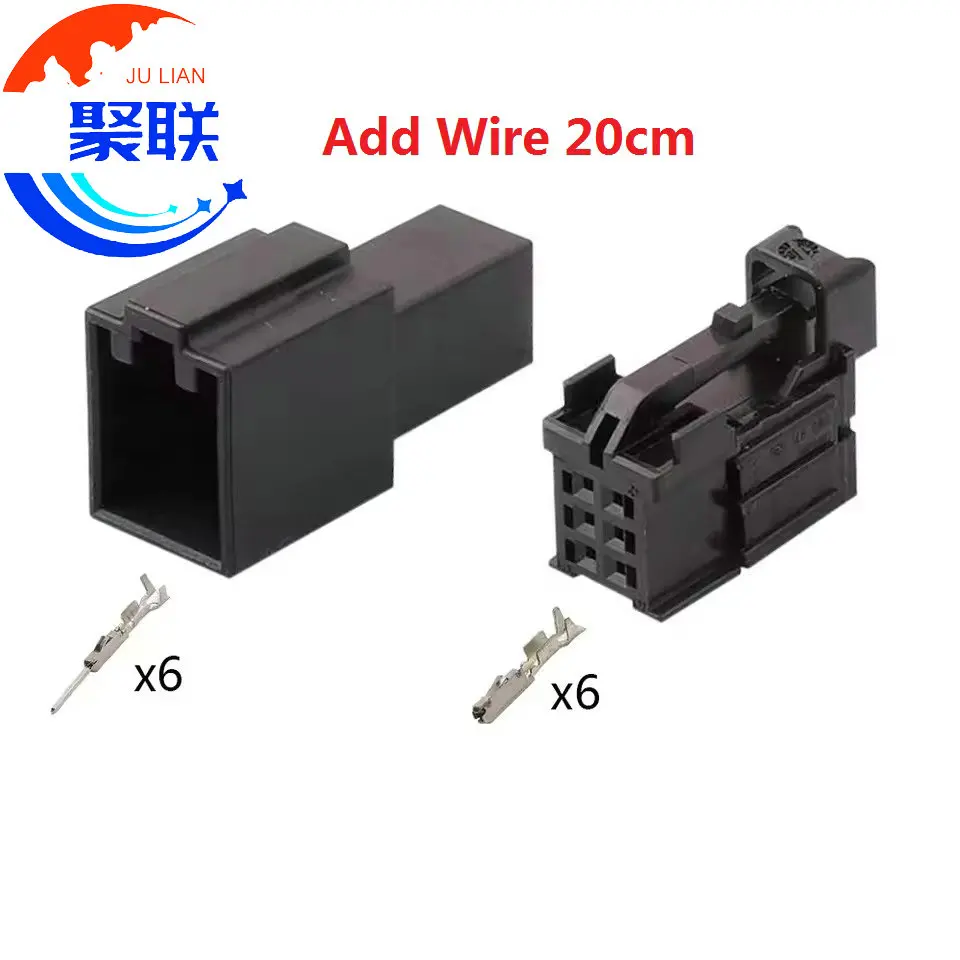 1Set 6Pin 8W0973736 8W0 973 736 1563334-1 Air Conditioner Panel Plug Connector With Terminal For Audi VW 8W0 971 636 8W0971636
