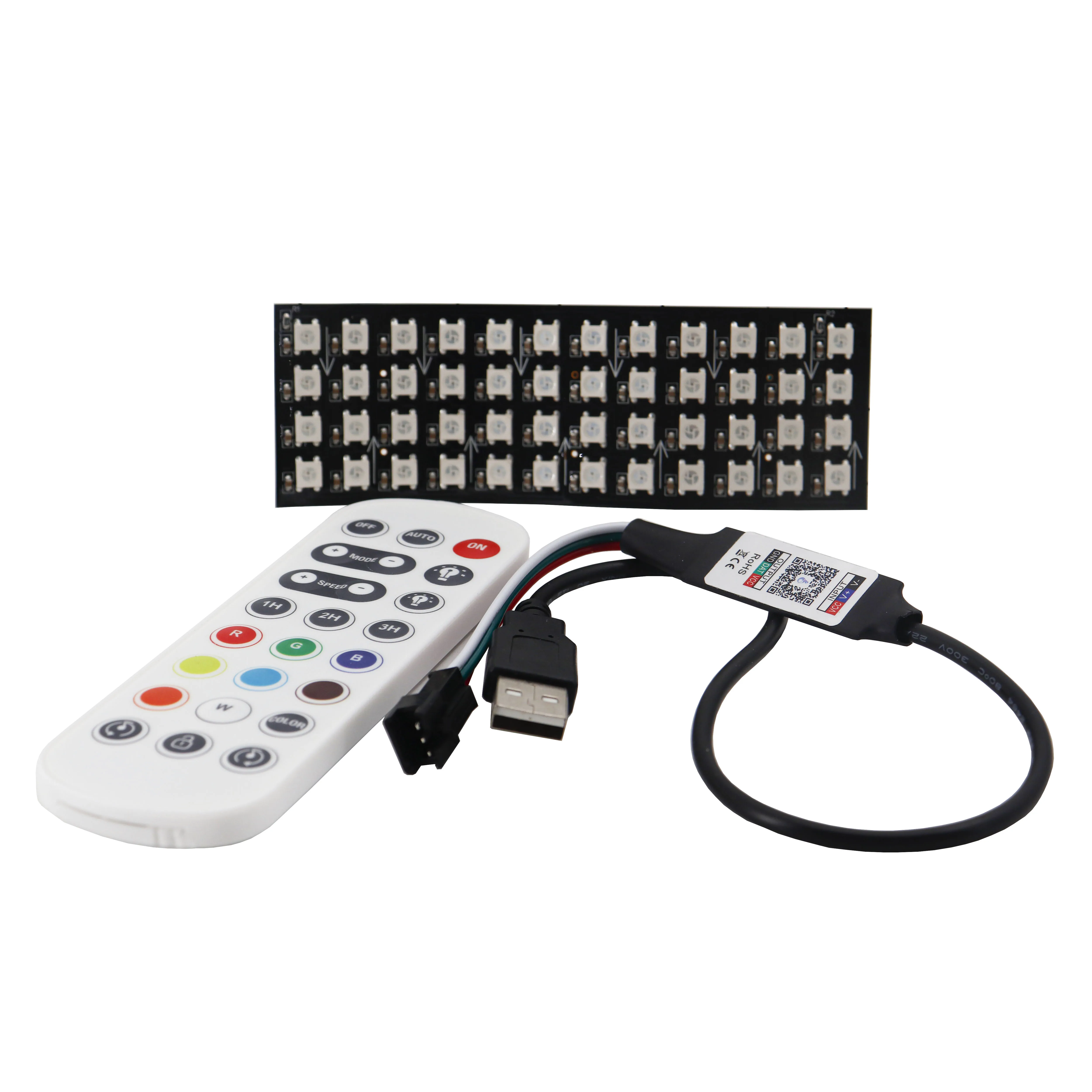 WS2812B LED Digital Flexible Individually Addressable Panel Light 4X12 48Pixels WS2812IC Module Matrix Screen DC5V 