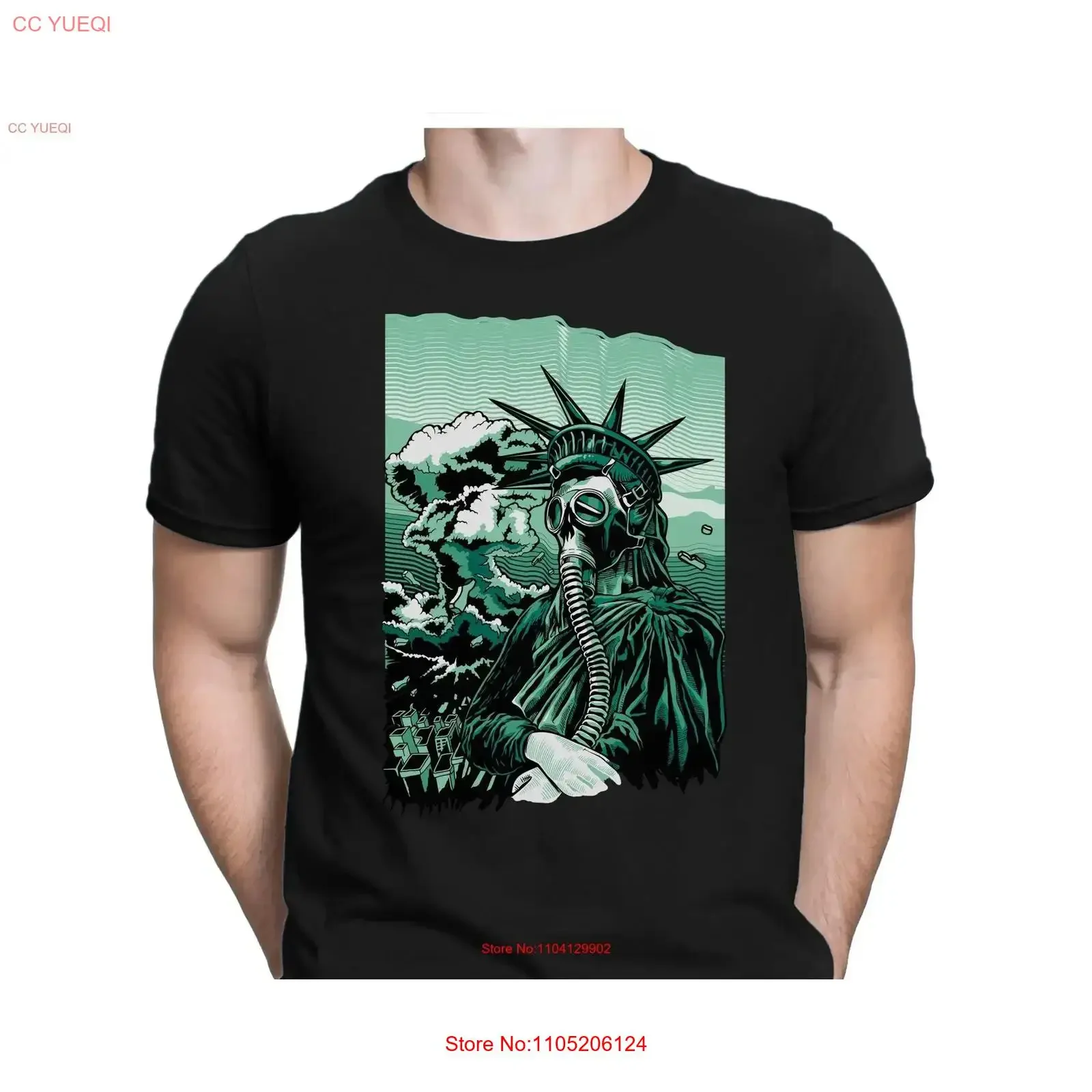 

Atomic Liberty Men's Fun T Shirt Small to 4XL PAPAYANA vintage Washed Versatile Comfortable streetwear Breathable graphic