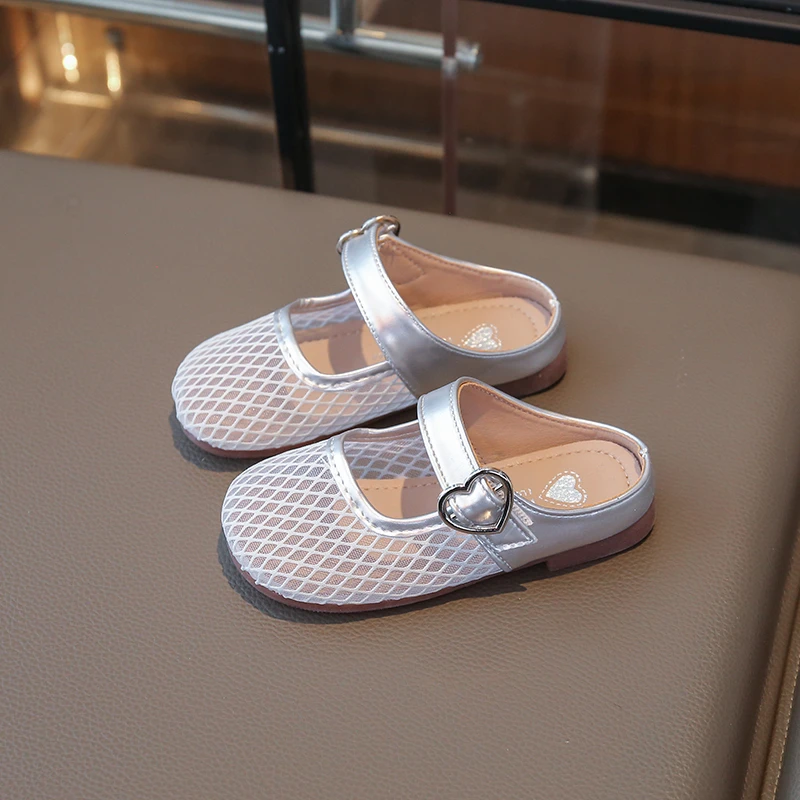 

Детские уличные тапочки для девочек, летние классические сетчатые туфли, удобные повседневные дышащие шлепанцы без застежек