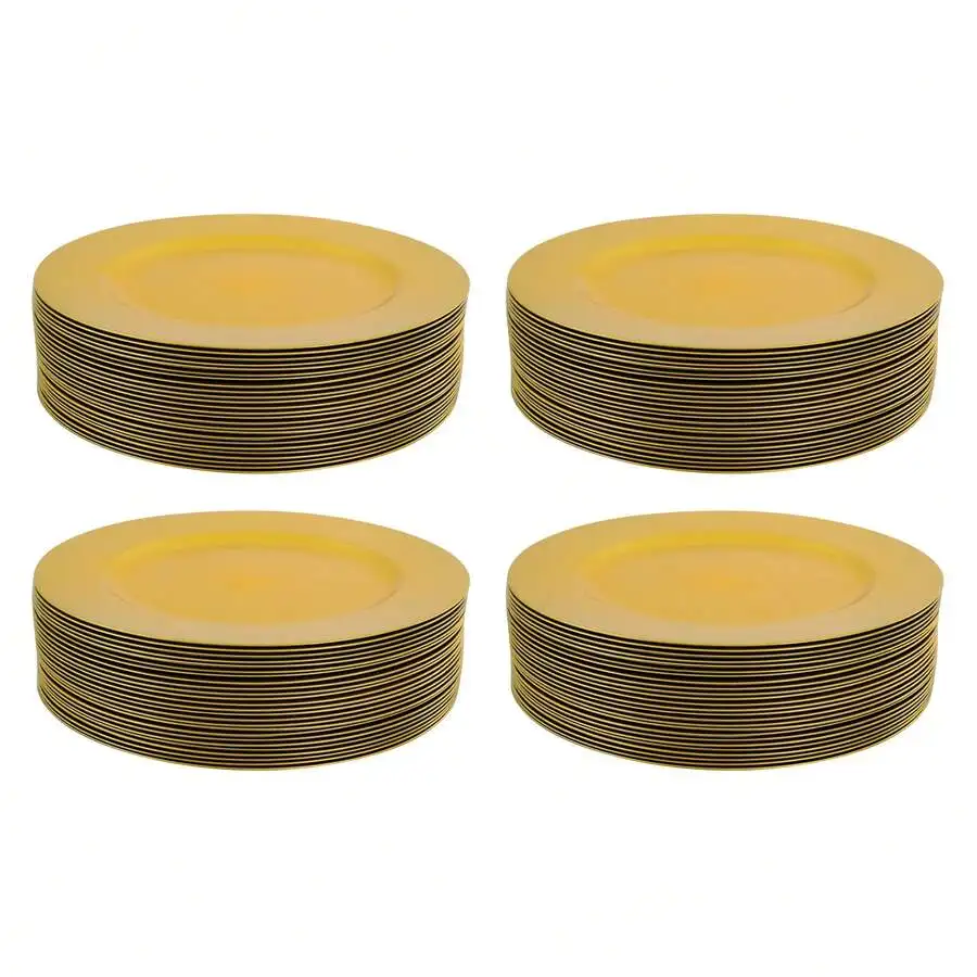 100 Pcs Modern Plates Bulk, Dinnerware 13'' Dinner Plate Chargers Round Plates For Wedding Decorative Chargers For Table Dinner