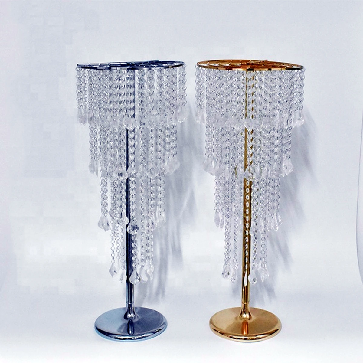 5pcs10pcs)120cm/100cm)Crystal flower stand Wedding Centerpieces Table Decoration Tall Candle Holder for  Party Wedding Decor2958