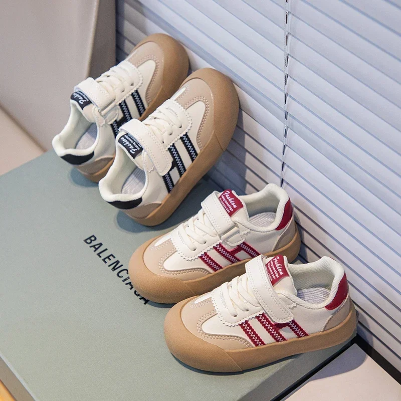 

Spring New Kids Casual Shoes Toddler Sneakers Infant Outdoor First Walker Breathable Anti-slip Boy Girl Soft Soled Leather Shoes