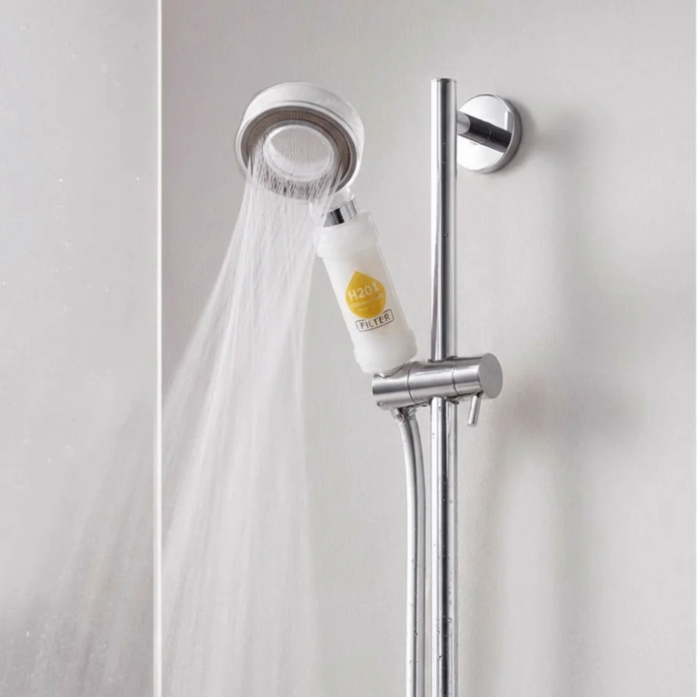 

High Pressure Vitamin C Shower Head Filter Bathing Skincare Lavender Shower Purifier Spa Grade Dechlorination Water Softener
