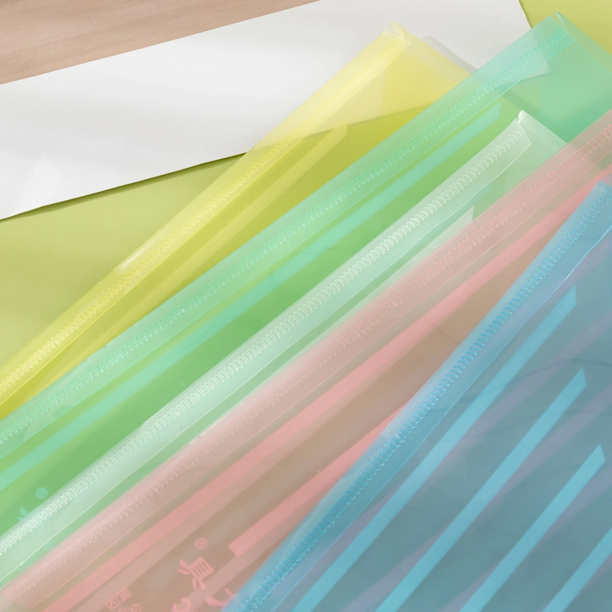 20 件装 A4 File Bags, Large Capacity Thickeneded Transparent Storage Bags, Waterproof and Moisture-Proof Extra-Thick Snap-On Inf