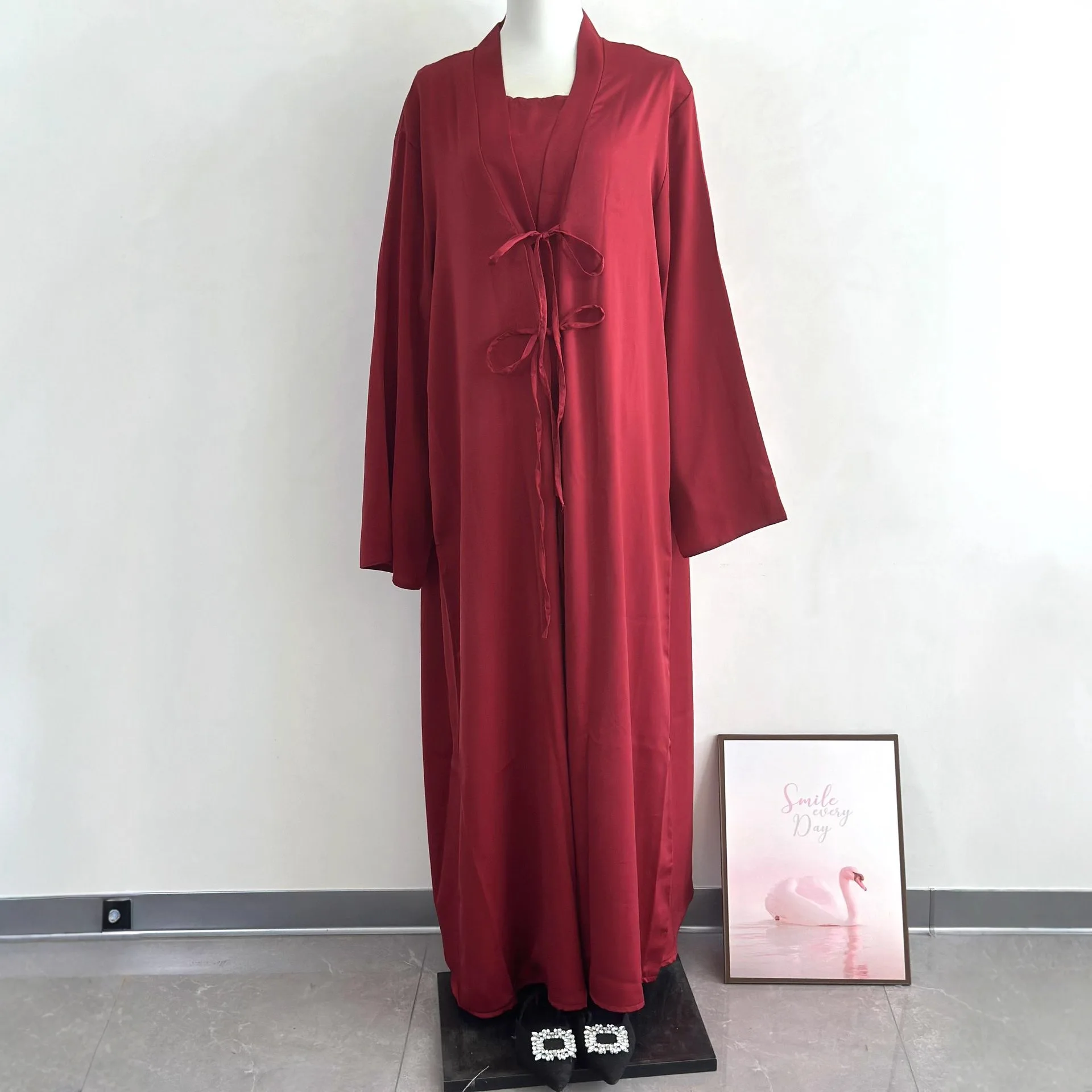 

Дубайское кимоно, комплект абайи для женщин, мусульманский одинаковый костюм, Рамадан, Турция, кафтан, ислам, Джалабия, Kebaya, кафтан, марокеин, женский