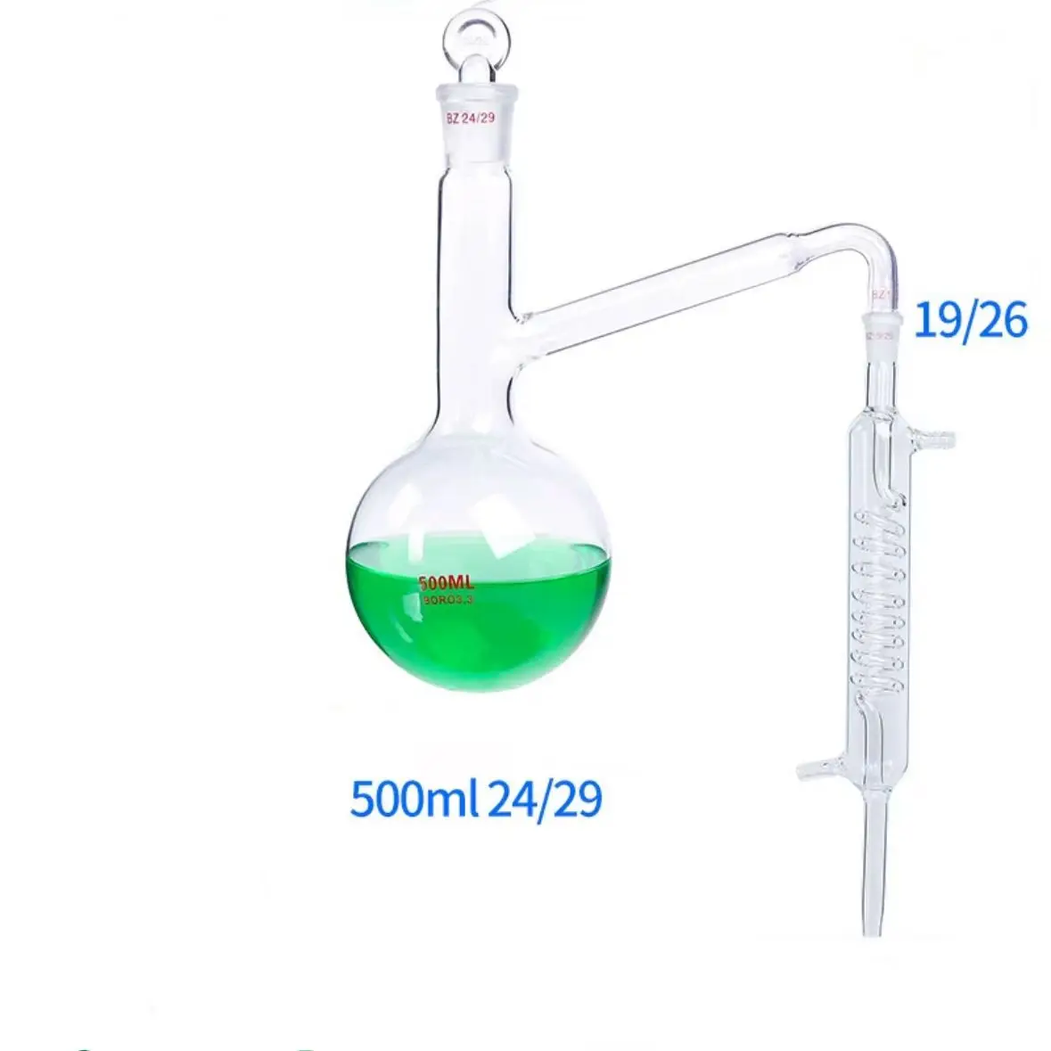 250mL Distilling Apparatus with Ground In joints Borosilicate 3.3 Glass Laboratory Chemistry Equipment Purification Device Set