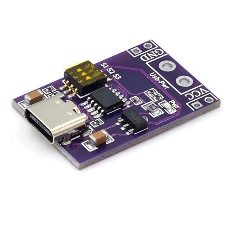 B24B 3Pcs Type-C QC PD2.0 PD3.0 To DC Spoof Fast Charge Trigger Poll Detector USB-PD Notebook Power Supply Change Board