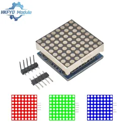 MAX7219 8*8 Dot Matrix Module Red Light Microcontroller Module Display Module MCU LED Display Control Module For Arduino 5V