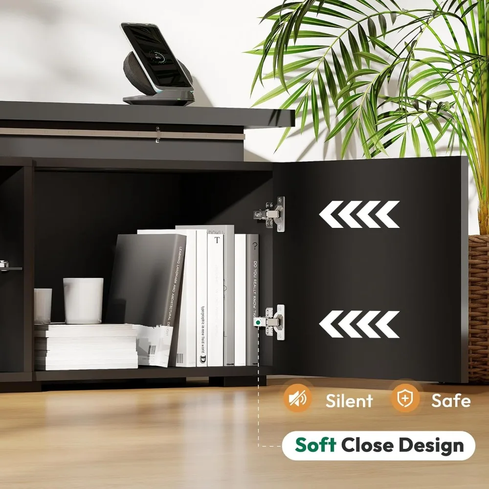 100 Inch TV-Stand - TV Stand for 90 95 100 Inch Televisions- Entertainment Center with Dynamic LED Lights  Customized