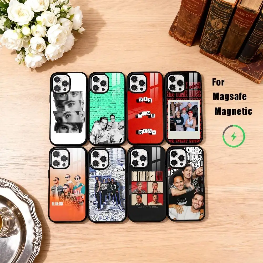 

Music B-Big Time Rush Phone Case For iPhone17,16,15,14,13,12,11 Plus,Pro Max Magnetic For Magsafe Wireless Charging