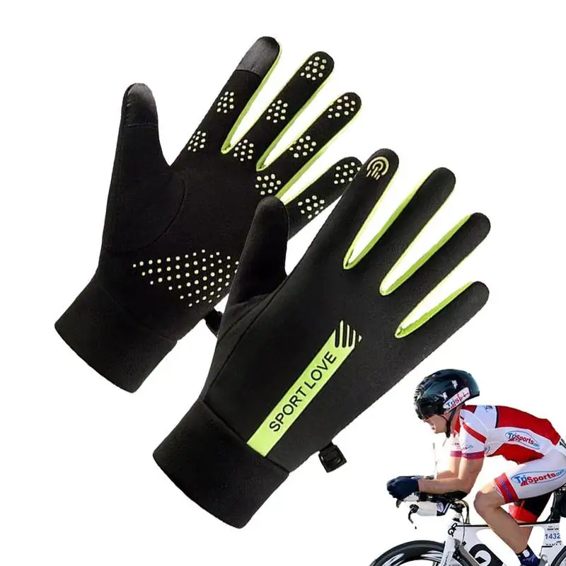 Winter Warm Touchscreen Gloves Cycling Skiing Fishing Full Palm Protection Windproof Men Women Bike Gloves Outdoor Sports Gloves