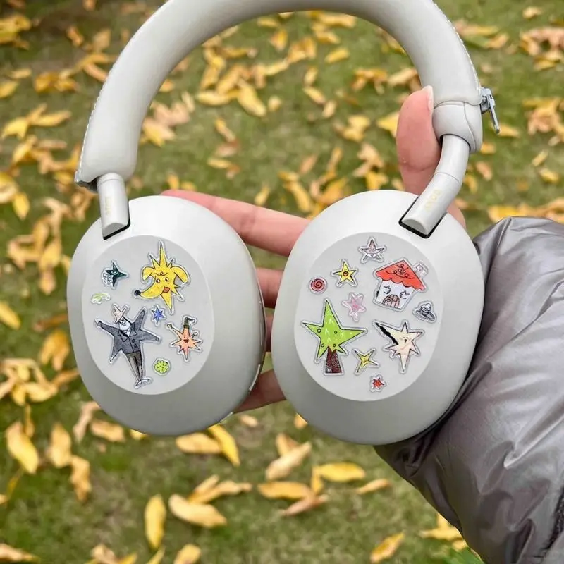 الفنان الكوري لطيف ستار التوضيح هلام ملصقات عالية الجمالية Diy بها بنفسك مجلة قضية الهاتف المحمول سماعة الشارات الهدايا