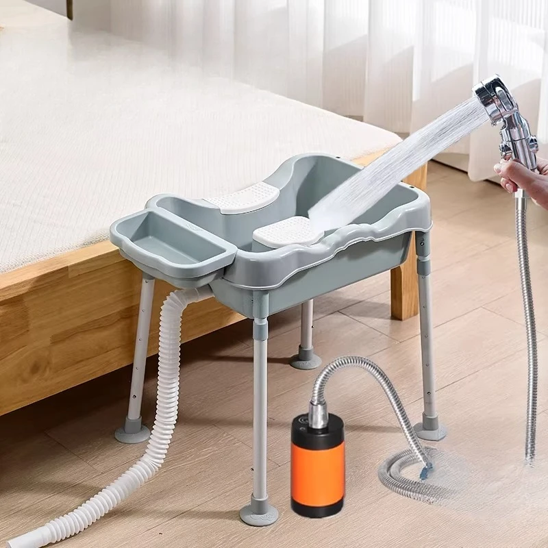 Adjustable Bedridden Hair Wash Basin, Reclining Shampoo Tray for Pregnant Women,Portable Head Washing Basin with Drainage Hose