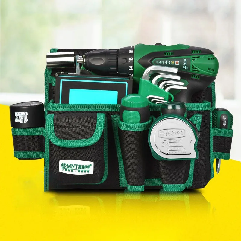 Ferramenta eletricista portátil sacos, Multifuncional cintura sacos, Ferramenta Carpenter Professional, Storage Organizer, Hardware Store