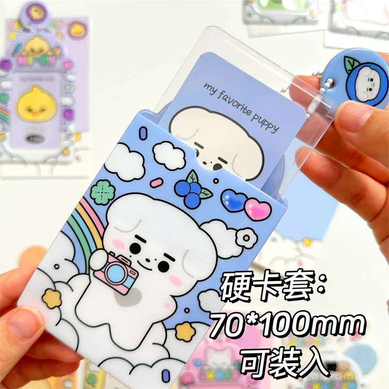 New Ins Korean Kpop Group Card Holder Bus Card Bank ID Card Protective Display Sleeves Students Bag Pendant Gift