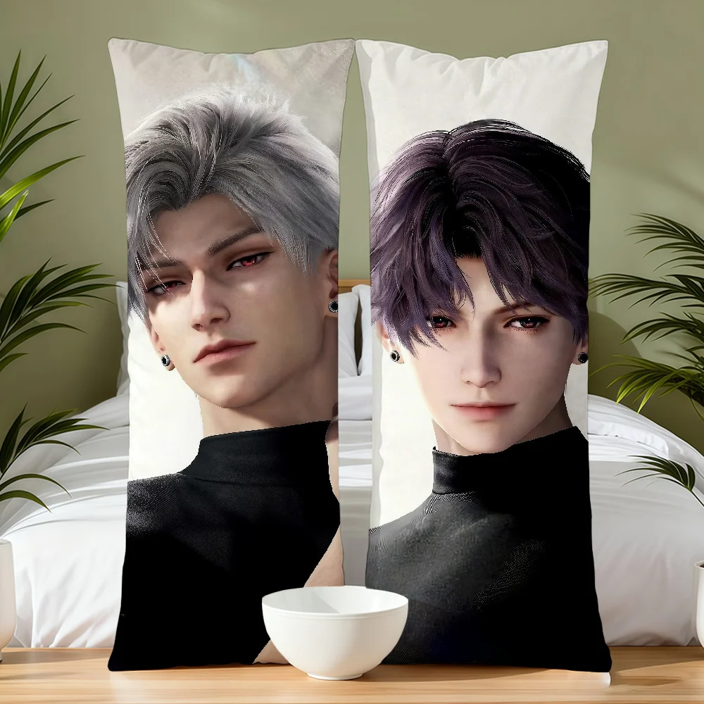 Love And Deepspace Cool Cushion Cover Extra Long Lumbar Throw Cover Bed Pillow Bolster Body Case Living Room Sofa Car