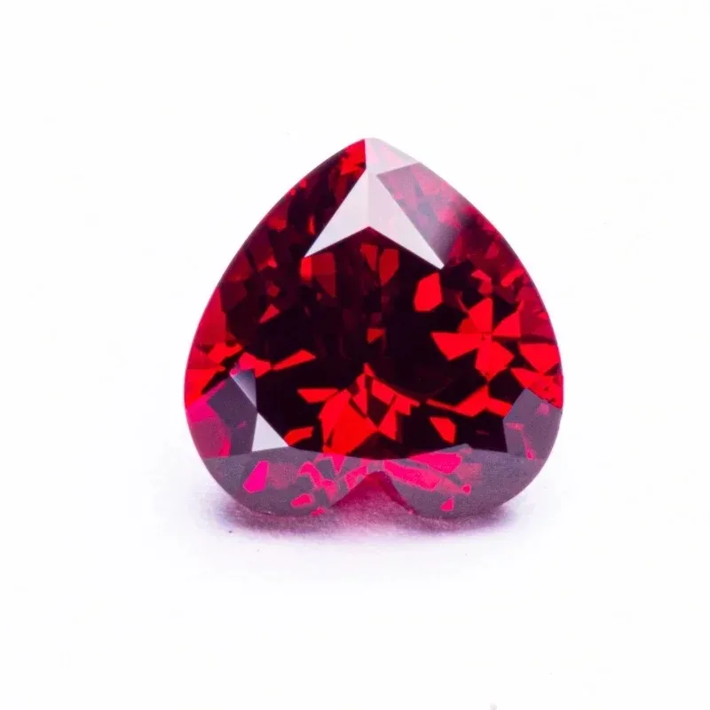 

Lab Grown Ruby Heart Shape Pigeon Blood Red VVS1 Gemstone For Charms Diy Jewelry Making Materials Selectable AGL Certificate